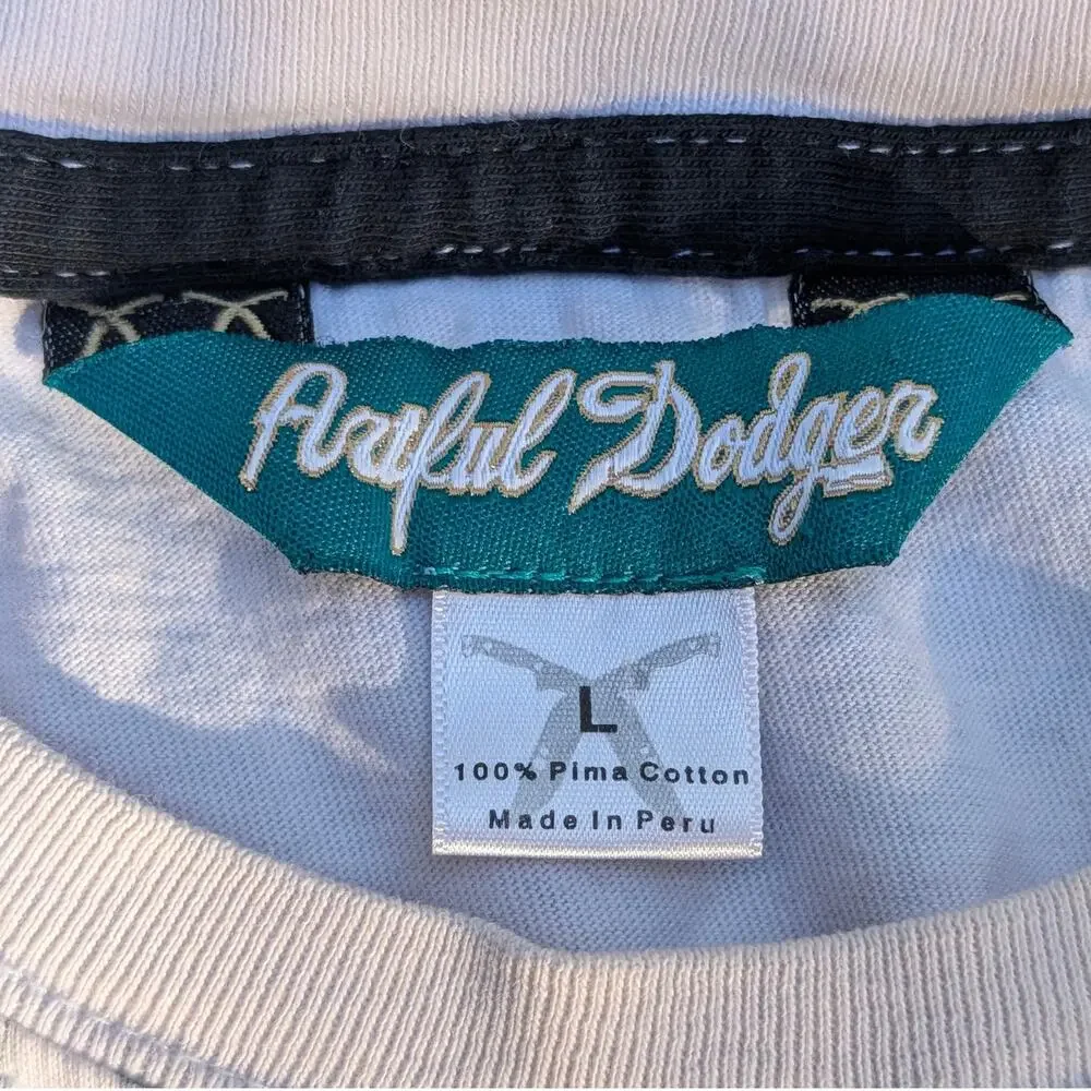 Artful Dodger Men's L Graphic T-Shirt Y2K All Over Print Cyber Grunge Archive